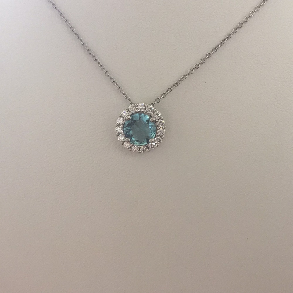 SS blue crystal necklace